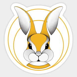 Yellow Rabbit Sticker